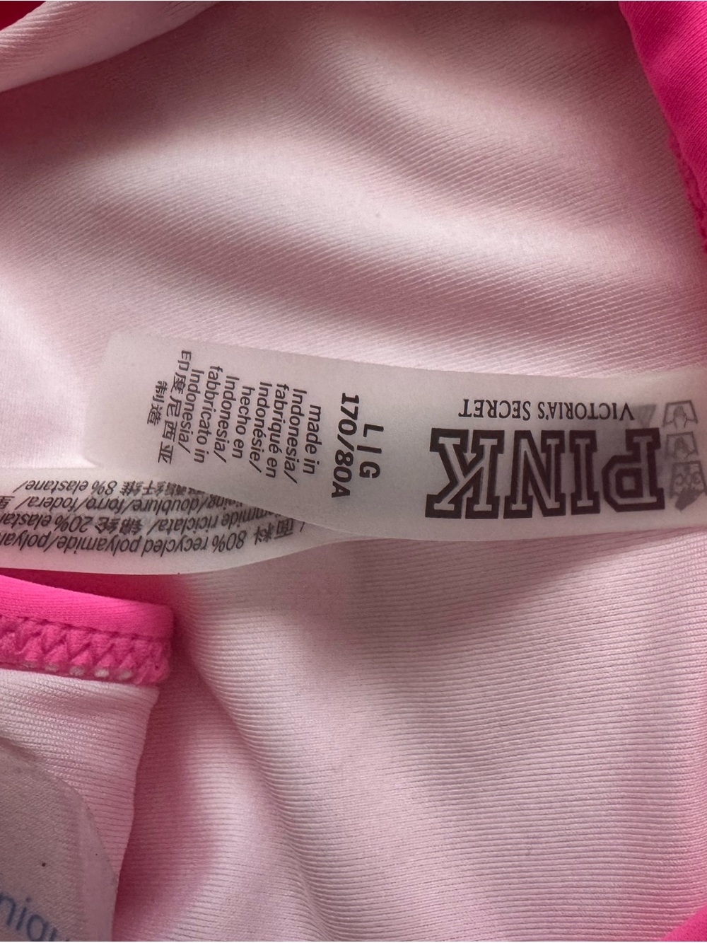PINK Victoria's Secret Neon Pink High-Waist Bikini Bottom - Picture 4 of 5